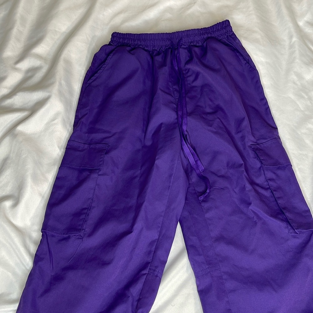 Purple cargo pants